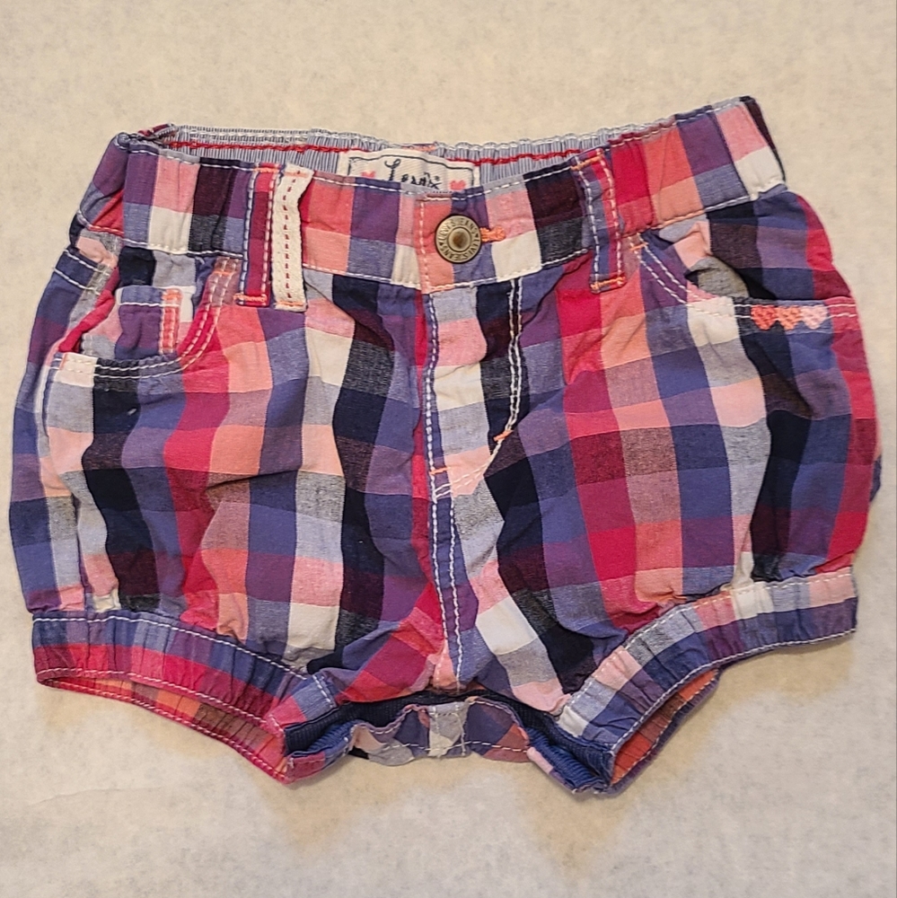 Levi's plaid baby shorts